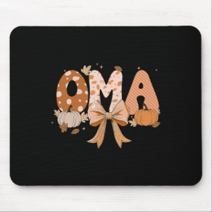 Retro Oma Coquette Bows Leopard Fall Thanksgiving  Mouse Pad