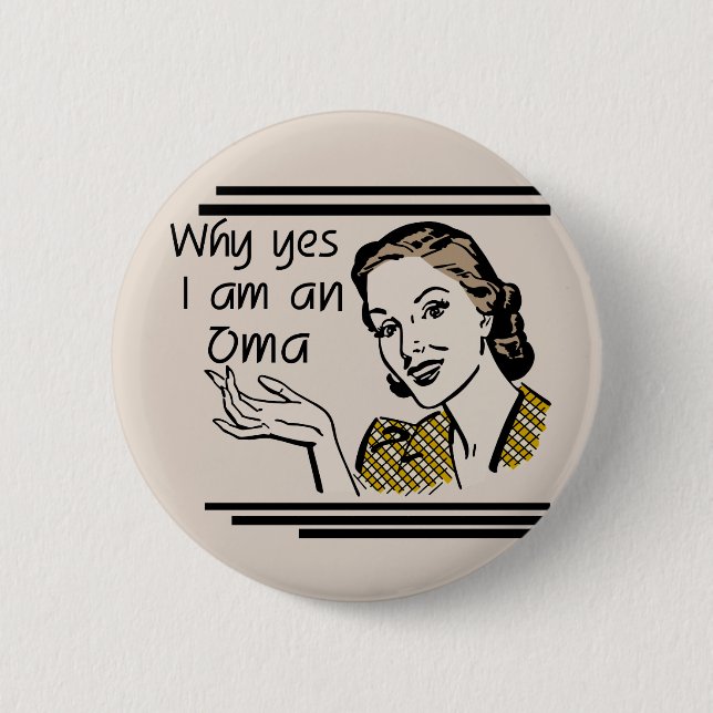 Retro Oma Tshirts and Gifts 2 Inch Round Button (Front)