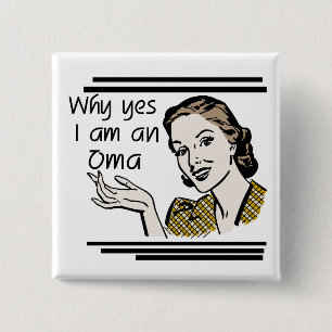 Retro Oma Tshirts and Gifts 2 Inch Square Button