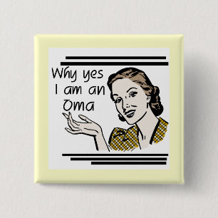Retro Oma Tshirts and Gifts 2 Inch Square Button