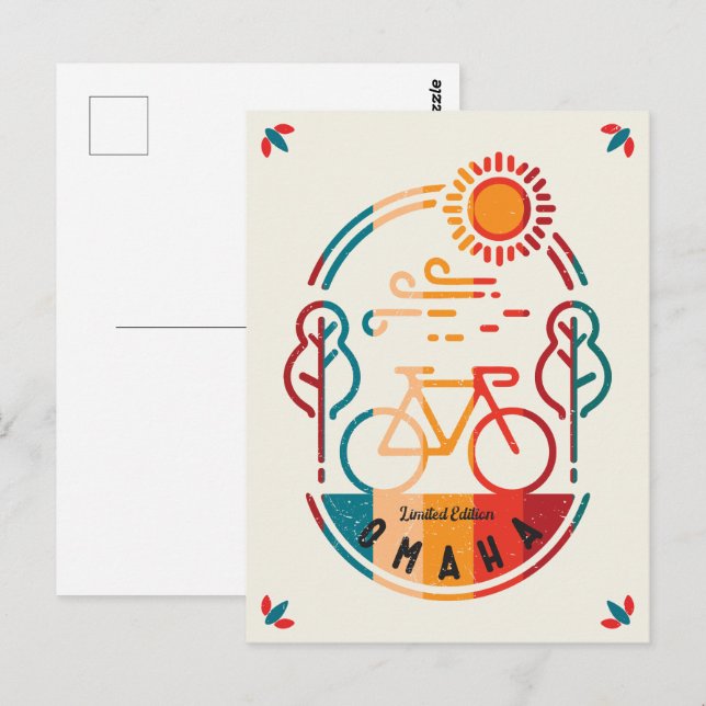 Retro Omaha Bike Trail Postcard (Front/Back)