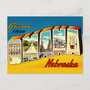 Retro Omaha Nebraska Postcard