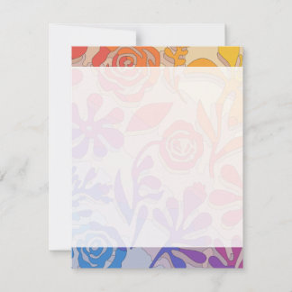 Retro Ombre Floral Return Address Label RSVP Card