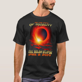 Retro On The Path Of Totality Total Solar Eclipse  T-Shirt