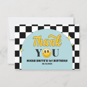 Retro One Happy Dude 1er anniversaire Carte de rem