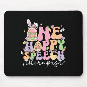 Retro One Hoppy Speech Therapist Slp Bunny Happy E Mouse Pad
