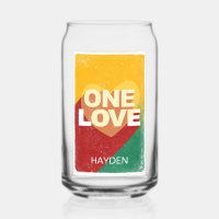 Retro One Love Poster Art Colourful Personalised
