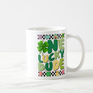 Retro One Lucky Dude St Patricks Day Shamrock Luck Coffee Mug