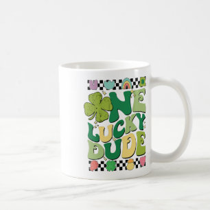 Retro One Lucky Dude St Patricks Day Shamrock Luck Coffee Mug