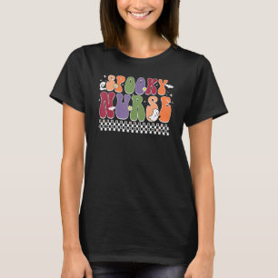 Retro One Spooky Nurse Halloween Nurse Squad Boo B T-Shirt