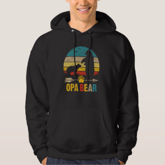 Retro Opa Bear Matching Family  Cute Bear Hoodie