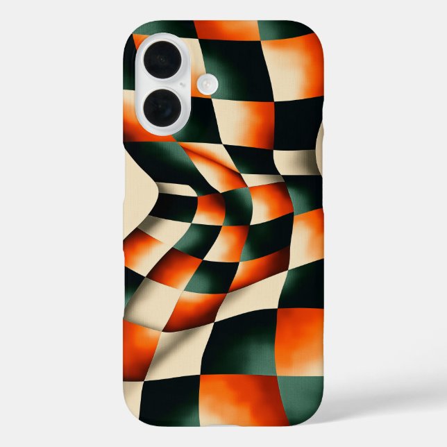 Retro Optical Swirl Phone Case (Back)