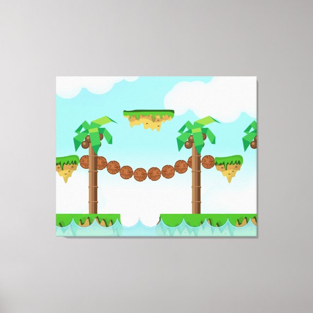 Retro or classic Platform game Canvas Print (Front)
