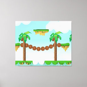 Retro or classic Platform game Canvas Print
