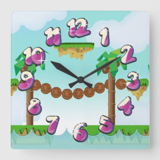 Retro or classic Platform game Square Wall Clock