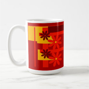 Retro orange 1970's coffee mug