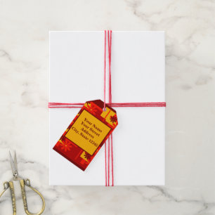 Retro orange 1970's,personalize gift tags