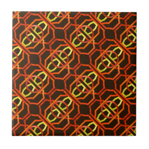Retro orange 1970's tile