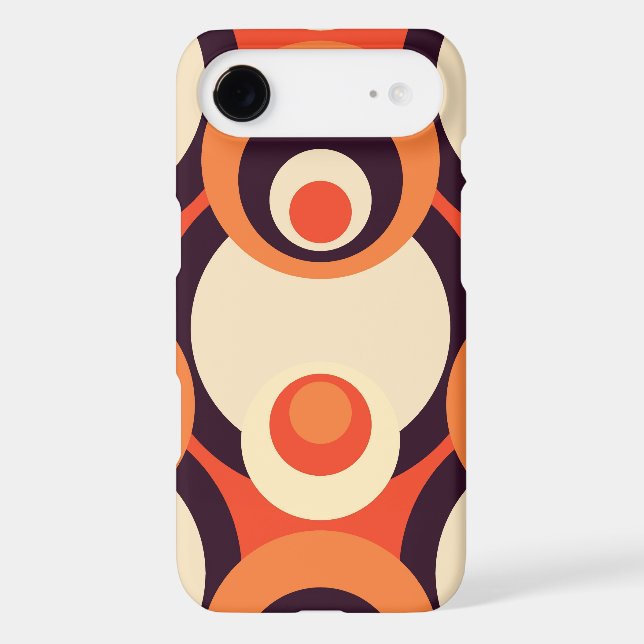 Retro Orange and Brown Fifties Abstract Case-Mate iPhone Case (Back)