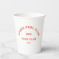 Retro Orange Après PKBL Club Crest Pickleball