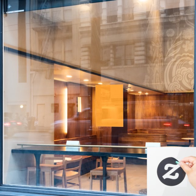 Retro Orange Background Texture for Graphic Design Window Cling (Cafe Window)