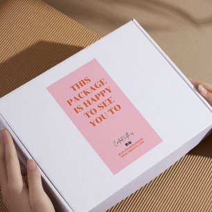 Retro orange ce paquet est heureux de vous voir