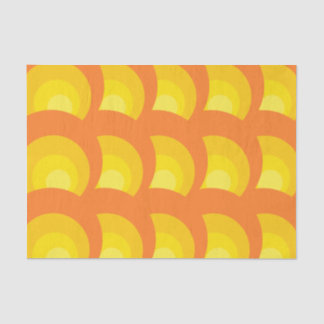 Retro Orange Circles Tissue Paper