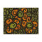 Retro Orange Flowers On Green Art Postcard