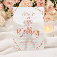 Retro orange frame simple photo script wedding