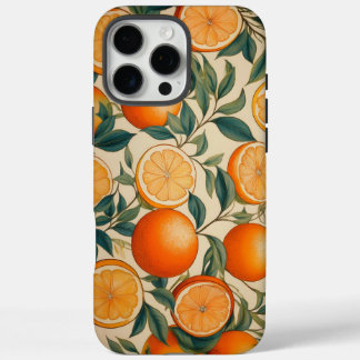 Retro Orange Fruit Pattern iPhone 16 Pro Max Case