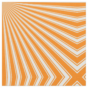 Retro Orange Funky Sun Rays Background Fabric