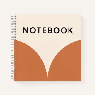 Retro Orange Geometric Notebook