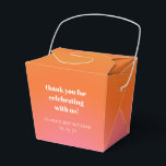 Retro Orange Gradient Bat Mitzvah Custom Thank You Favor Box<br><div class="desc">Retro Orange Pink Gradient Unique Bat Mitzvah Custom Thank You Favour Box</div>