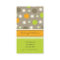 Retro Orange Green Dots Fun Pattern Profile Card