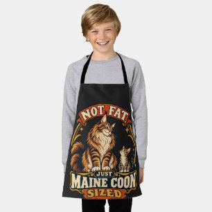 Retro Orange Maine Coon Sized Funny Cat Badge Apron