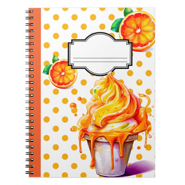  Retro Orange Sherbet  Notebook (Front)