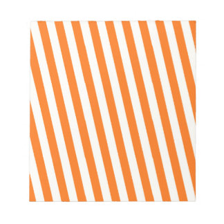 Retro Orange Striped Pattern Notepad