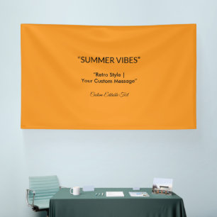 Retro Orange Texture – Summer Vibes Art Banner