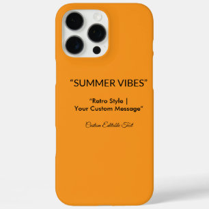 Retro Orange Texture – Summer Vibes Art iPhone 16 Pro Max Case