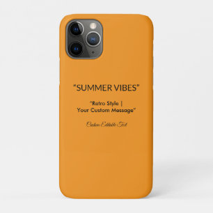 Retro Orange Texture – Summer Vibes Art iPhone 11 Pro Case