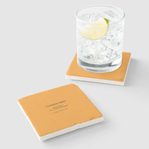 Retro Orange Texture – Summer Vibes Art Stone Coaster