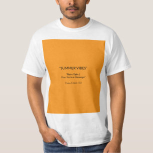 Retro Orange Texture – Summer Vibes Art T-Shirt