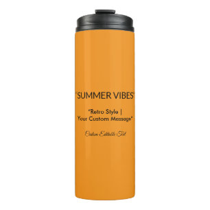 Retro Orange Texture – Summer Vibes Art Thermal Tumbler