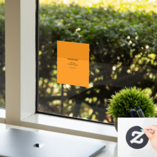 Retro Orange Texture – Summer Vibes Art Window Cling