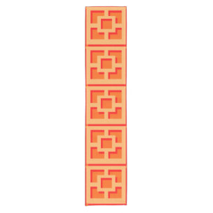 Retro Orange Trellis Table Runner