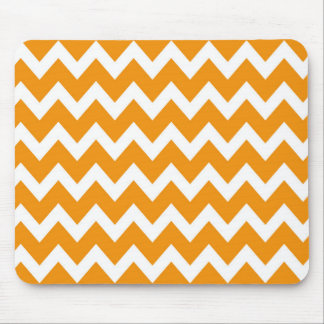 Retro ORANGE Zig Zag Pattern Mouse Pad