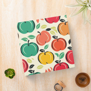Retro Orchard Harvest Apple Recipe Organizer Binder