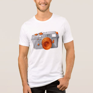 Retro Origami Geometric Camera Graphic Tee