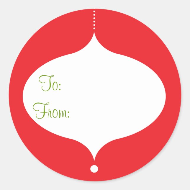 Retro Ornament Gift Stickers (Front)