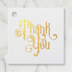 Retro Ornament Horror Black Gothic Thank You Favour Tags